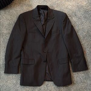 Jos. A. Bank Black Sport Coat with Subtle Pinstripes - Mens's 40R